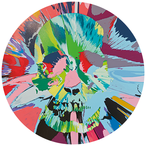 Opera di Damien Hirst, esposta nella hall del Byblos Art Hotel.